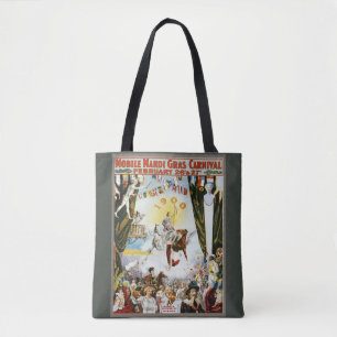 Tote Bag Affiche d'art vintage de 1900 du carnaval Mardi Gr