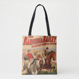 Tote Bag Affiche De Cirque De Jockeys Sur Les Chevaux Qui S
