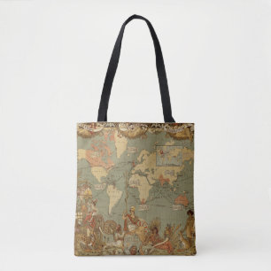 Tote Bag Affiche de la carte du monde de l'Empire britanniq