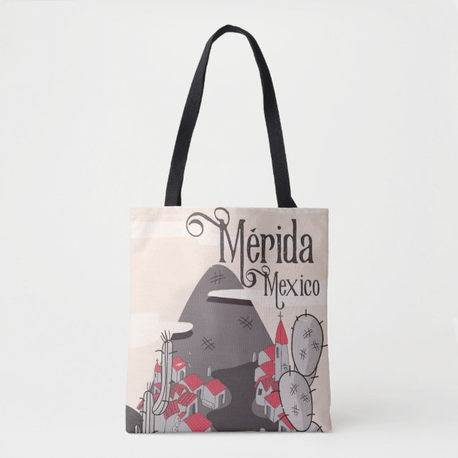 Tote Bag Affiche de voyage à Mérida au Mexique (Devant)