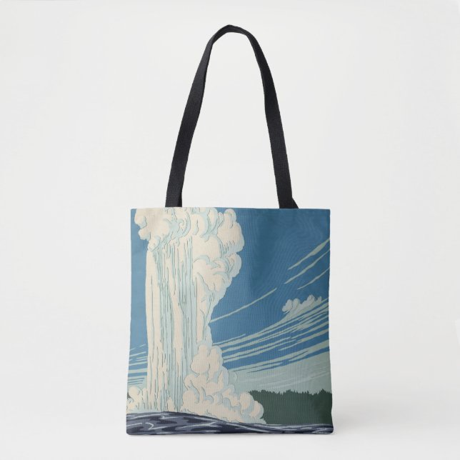 Tote Bag Affiche De Voyage Pour Le Parc National De Yellows (Devant)
