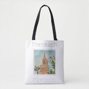 Tote Bag Affiche de voyage pour Marrakech Maroc