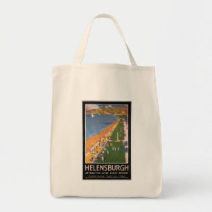 Tote Bag Affiche des foules le long de Clyde Coast Beach Ra