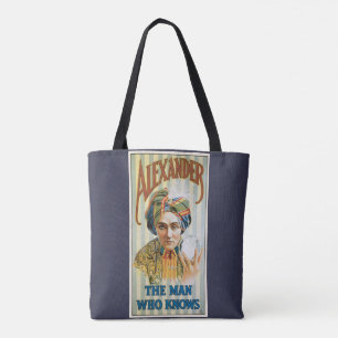 Tote Bag Affiche Magique Vintage, Alexander, l'Homme Qui Sa