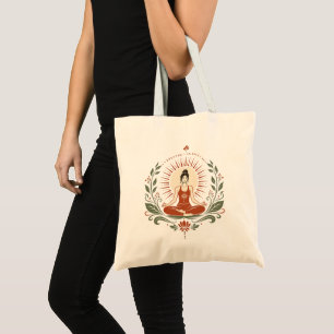 Tote Bag Affiche Respirer Équilibre Être Pleine Conscience