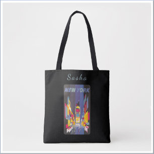 Tote Bag Affiche vintage de Times Square à New York