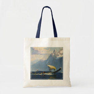 Tote Bag Affiche Vintage voyage pour l'Alaska Pacifique Nor