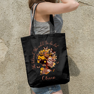 Tote Bag Africaine Américaine Elle croyait qu'elle pouvait