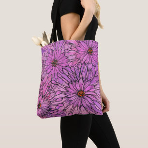 Tote Bag African Daisy Cape Daisies Fleurs roses Art Floral