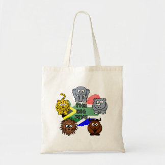 Tote Bag Afrique du Sud Big Five Safari animal dessin