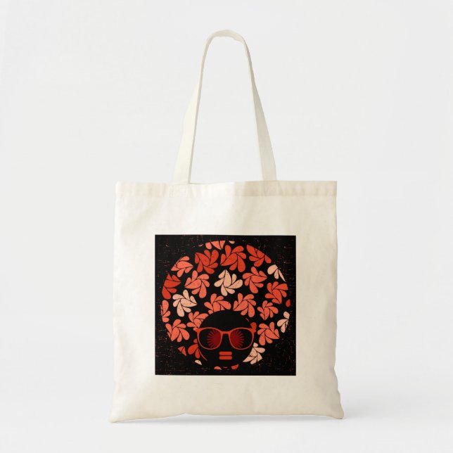 Tote Bag Afro Love Coral Coussin rouge (Devant)