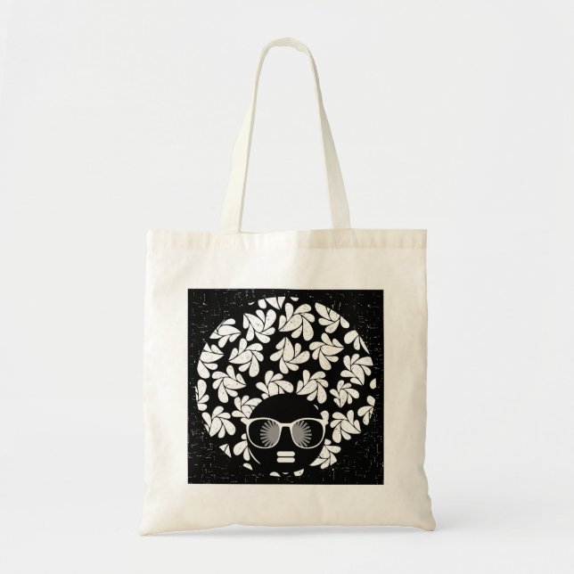 Tote Bag Afro Love Noir & Blanc (Devant)