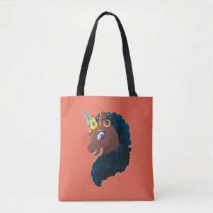 Tote Bag Afro Unicorn Magique