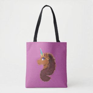 Tote Bag Afro Unicorn Unique