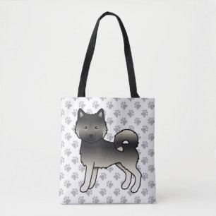 Tote Bag Agouti Alaskan Malamute Chien de Dessin Animé Mign