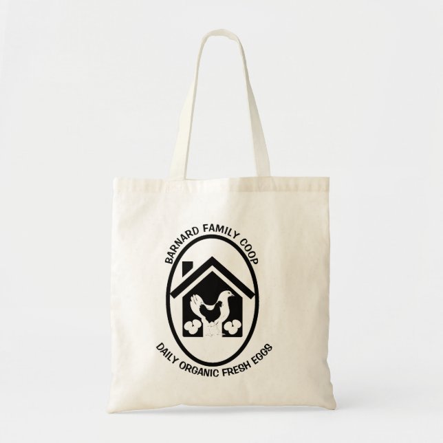 Tote Bag Agritourisme rustique OEufs frais bio Poulets Cade (Devant)