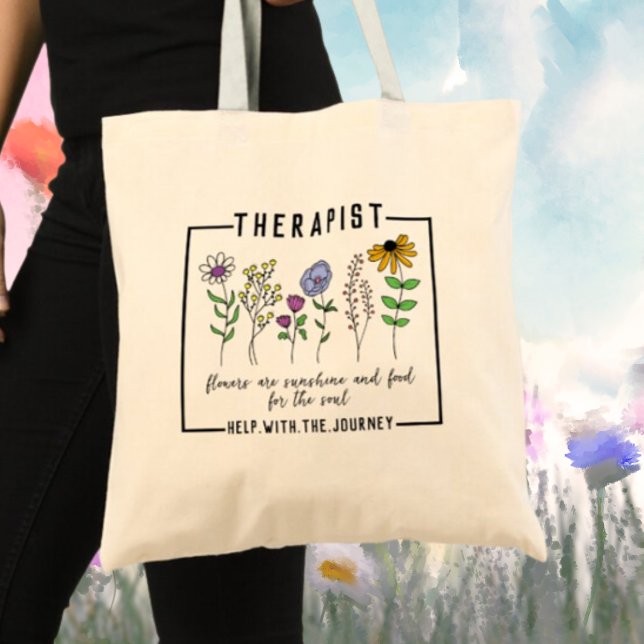 Tote Bag Aide du thérapeute sur le devis Fleur sauvage de v (Créateur téléchargé)