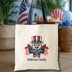 Tote Bag Aigle américain patriotique Joyeux 250e anniversai