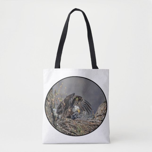 Tote Bag Aigle avec son bébé (Devant)