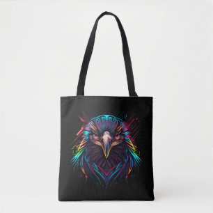 Tote Bag Aigle de néon brillant Artistique