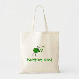 Tote Bag aiguilles de tricot vertes de fil, ballot de