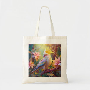Tote Bag Aile Iridescente Cockatiel Imaginaire Oiseau
