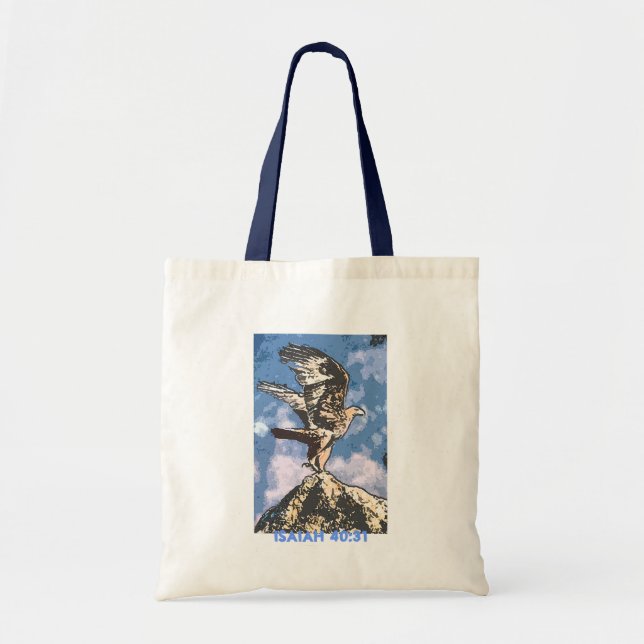 Tote Bag Ailes d'Eagles - 40:31 d'Isaïe (Devant)