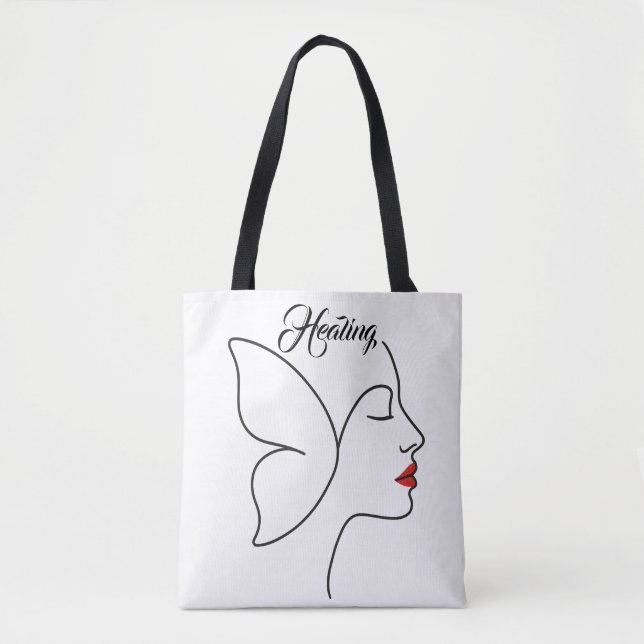 Tote Bag Ailes émergentes - Enveloppement de papillons cach (Devant)