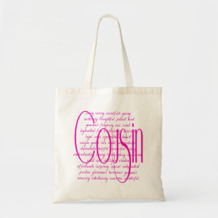 Tote Bag Aimer les mots pour un cousin