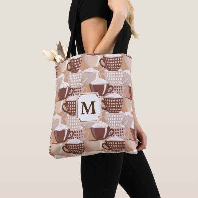 Tote Bag Aimer mon Cappuccino Monogramme (De près)