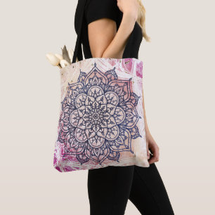 Tote Bag Air Mandala Joyeux Pink Purple Yellow Blue & Gold