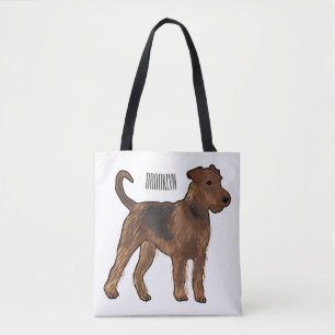Tote Bag Airedale terrier dog cartoon