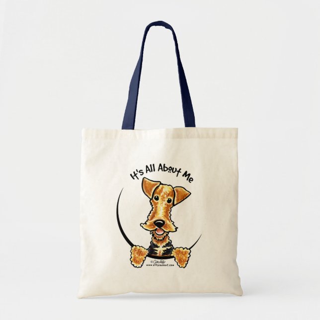 Tote Bag Airedale Welsh Terrier C'Est Tout Sur Moi (Devant)