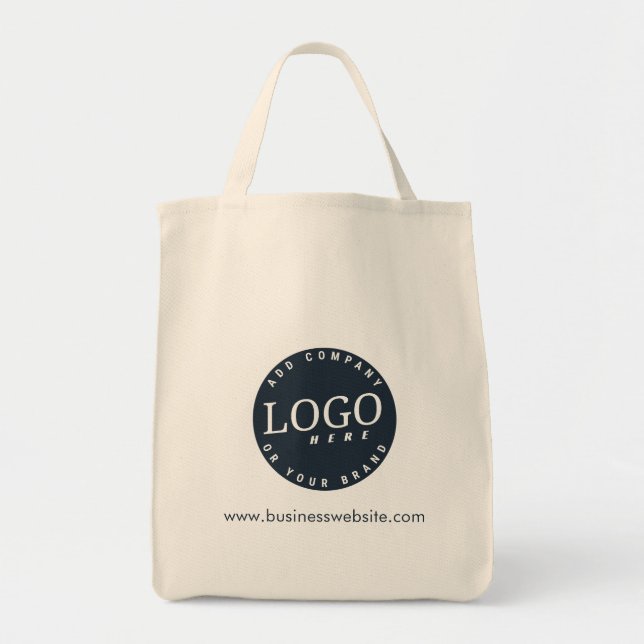 Tote Bag Ajouter un logo d'entreprise et un site Web Custom (Devant)