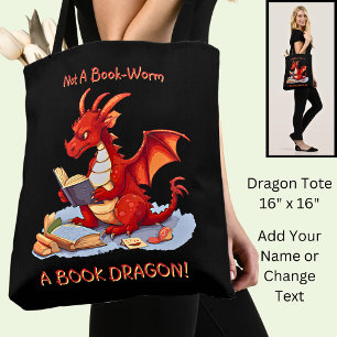 Tote Bag Ajouter un nom Texte - Pas un ver de livre un drag