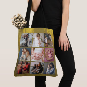 Tote Bag AJOUTER VOS PHOTOS collage personnalisé Fête des m