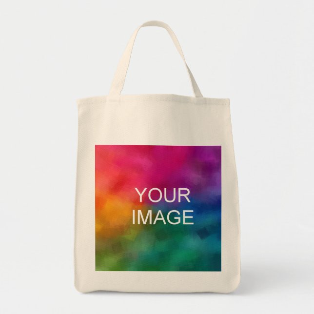 Tote Bag Ajouter Votre Image Photo Logo Texte Ici Modèle (Devant)