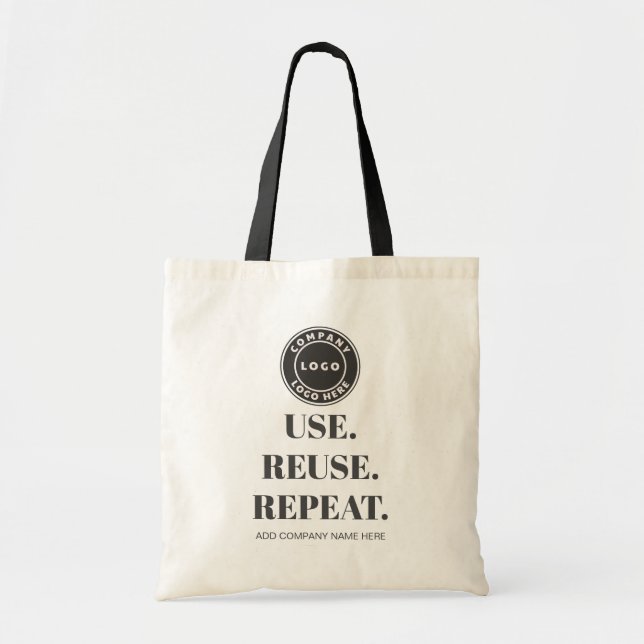 Tote Bag Ajouter votre logo commercial Slogan et nom de soc (Devant)