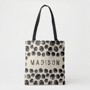 Tote Bag Ajouter votre nom Squelette Grunge