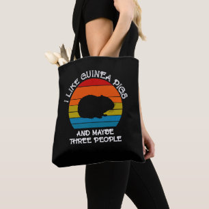 Tote Bag Ajouter votre texte, Cochon de Guinée sur Coucher