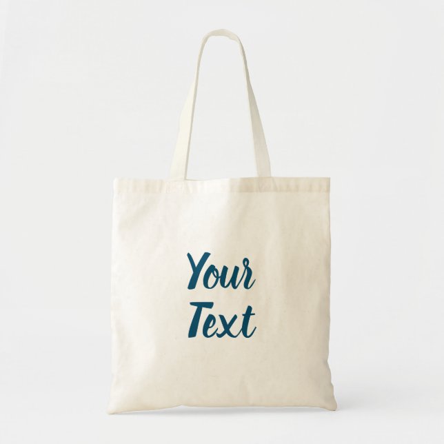 Tote Bag Ajouter votre texte Modern Elegant Ocean Blue Modè (Devant)