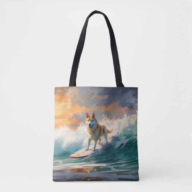 Tote Bag Akita Beach Surf Peinture (Devant)