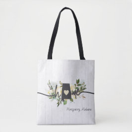 Tote Bag Alabama État Personnalisé votre ville natale Rusti