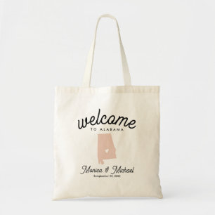Tote Bag Alabama State Map Destination Wedding - N'IMPORTE 