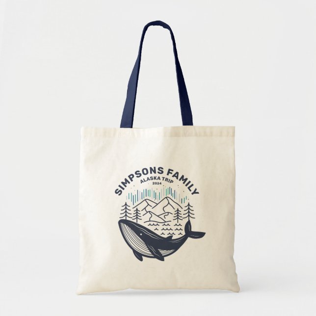 Tote Bag Alaska Cruise Triage Custom Family Matching Group (Devant)