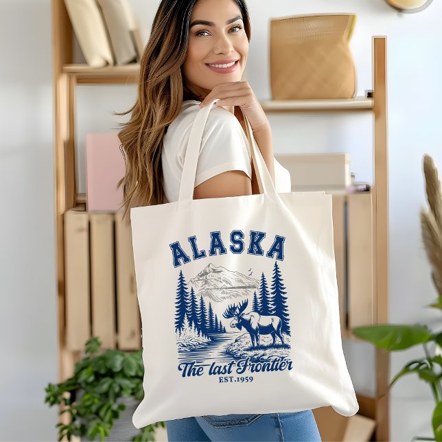 Tote Bag Alaska Nature Escape with Moose (Créateur téléchargé)