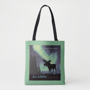 Tote Bag Alaska Oie des aurores nordiques