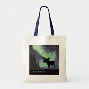 Tote Bag Alaska Oie des aurores nordiques