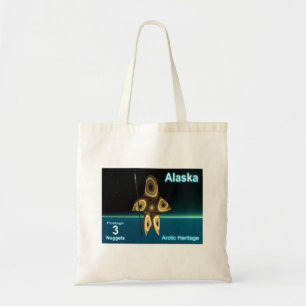 Tote Bag Alaska Postage - Fractal Inuit Hunter