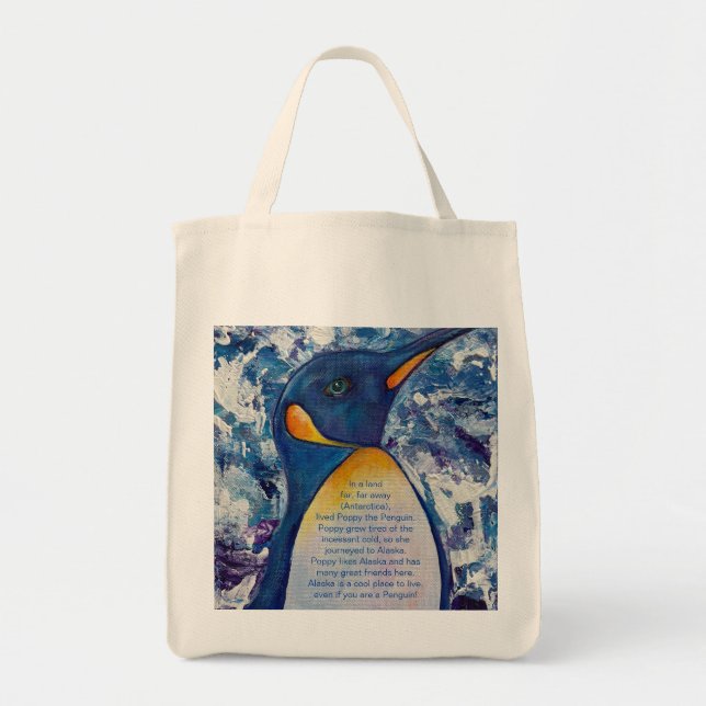 Tote Bag Alaskan Penguin épicerie fourre-tout (Devant)